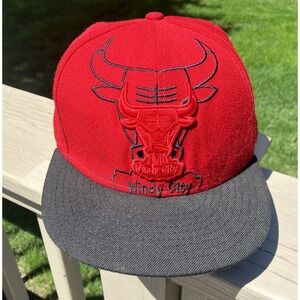 Chicago Bulls Windy City New Era 59Fifty Hat Cap Red 7 5/8 Hardwood Classics